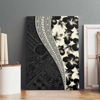Bula Hibiscus Festival Canvas Wall Art Tapa Pattern Half Style
