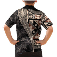 Bula Hibiscus Festival Family Matching Mermaid Dress and Hawaiian Shirt Fijian Masi Pattern Half Style