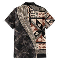 Bula Hibiscus Festival Family Matching Tank Maxi Dress and Hawaiian Shirt Fijian Masi Pattern Half Style