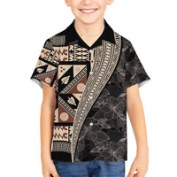 Bula Hibiscus Festival Hawaiian Shirt Fijian Masi Pattern Half Style