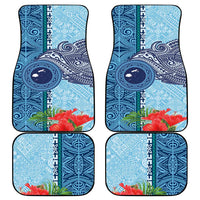Fiji Day Car Mats Tapa Pattern and Hibiscus Flower