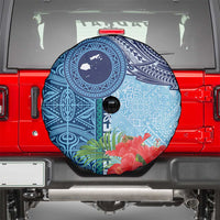 Fiji Day Spare Tire Cover Tapa Pattern and Hibiscus Flower