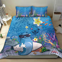 Aloha Hawaiian Monk Seal Bedding Set Polynesian Tattoo The Ocean and Undersea Vibe