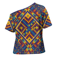 Kolose-Tuvalu Crochet Cross Shoulder Shirt with Polynesian and Pacific Tattoos - Polynesian Pride