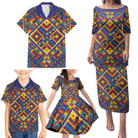 Kolose-Tuvalu Crochet Family Matching Puletasi and Hawaiian Shirt with Polynesian and Pacific Tattoos - Polynesian Pride