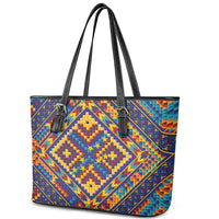 Kolose-Tuvalu Crochet Leather Tote Bag with Polynesian and Pacific Tattoos - Polynesian Pride