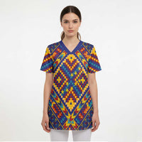 Kolose-Tuvalu Crochet Scrub Top with Polynesian and Pacific Tattoos - Polynesian Pride