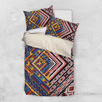 Tuvaluan and New Zealand Culture Bedding Set The Art of Kolose and Taniko - Polynesian Pride