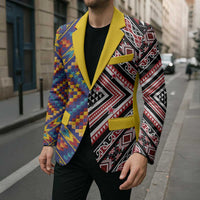 Tuvaluan and New Zealand Culture Blazer The Art of Kolose and Taniko - Polynesian Pride