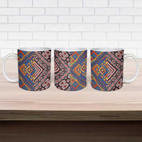 Tuvaluan and New Zealand Culture Ceramic Mug The Art of Kolose and Taniko - Polynesian Pride