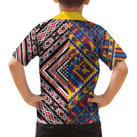 Tuvaluan and New Zealand Culture Family Matching Tank Maxi Dress and Hawaiian Shirt The Art of Kolose and Taniko - Polynesian Pride