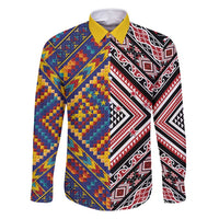 Tuvaluan and New Zealand Culture Family Matching Tank Maxi Dress and Hawaiian Shirt The Art of Kolose and Taniko - Polynesian Pride