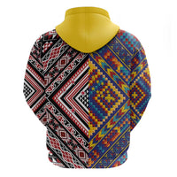 Tuvaluan and New Zealand Culture Hoodie The Art of Kolose and Taniko - Polynesian Pride