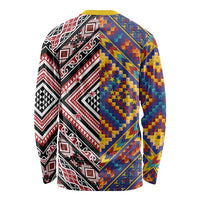 Tuvaluan and New Zealand Culture Long Sleeve Shirt The Art of Kolose and Taniko - Polynesian Pride