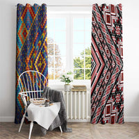 Tuvaluan and New Zealand Culture Window Curtain The Art of Kolose and Taniko - Polynesian Pride