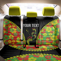 Personalised Vanuatu Running Back Car Seat Cover Footprint and Hibiscus Polynesian Style LT03 - Polynesian Pride