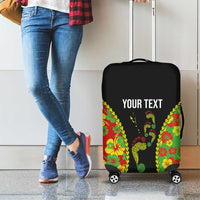 Personalised Vanuatu Running Luggage Cover Footprint and Hibiscus Polynesian Style LT03 - Polynesian Pride