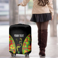 Personalised Vanuatu Running Luggage Cover Footprint and Hibiscus Polynesian Style LT03 - Polynesian Pride