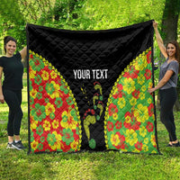 Personalised Vanuatu Running Quilt Footprint and Hibiscus Polynesian Style LT03 - Polynesian Pride