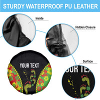 Personalised Vanuatu Running Spare Tire Cover Footprint and Hibiscus Polynesian Style LT03 - Polynesian Pride
