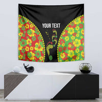 Personalised Vanuatu Running Tapestry Footprint and Hibiscus Polynesian Style LT03 - Polynesian Pride