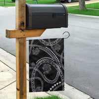 Hawaiian Kakau Art and Hisbiscus Tattoo Garden Flag Tribal Pattern-Silver Style - Polynesian Pride