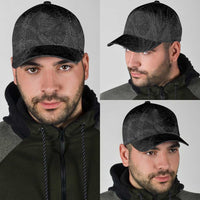 Hawaiian Kakau Art and Hisbiscus Tattoo Classic Cap Tribal Pattern-Black Gradient Style - Polynesian Pride