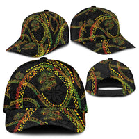Hawaiian Kakau Art and Hisbiscus Tattoo Classic Cap Tribal Pattern-Reggae Style - Polynesian Pride