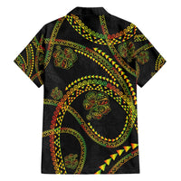 Hawaiian Kakau Art and Hisbiscus Tattoo Family Matching Puletasi and Hawaiian Shirt Tribal Pattern-Reggae Style - Polynesian Pride