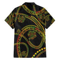 Hawaiian Kakau Art and Hisbiscus Tattoo Hawaiian Shirt Tribal Pattern-Reggae Style - Polynesian Pride