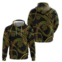 Hawaiian Kakau Art and Hisbiscus Tattoo Hoodie Tribal Pattern-Reggae Style - Polynesian Pride
