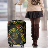 Hawaiian Kakau Art and Hisbiscus Tattoo Luggage Cover Tribal Pattern-Reggae Style - Polynesian Pride