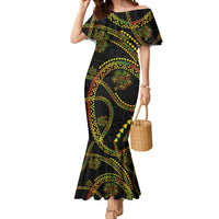 Hawaiian Kakau Art and Hisbiscus Tattoo Mermaid Dress Tribal Pattern-Reggae Style - Polynesian Pride