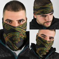 Hawaiian Kakau Art and Hisbiscus Tattoo Neck Gaiter Tribal Pattern-Reggae Style - Polynesian Pride