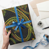 Hawaiian Kakau Art and Hisbiscus Tattoo Wrapping Paper Tribal Pattern-Reggae Style LT03 - Polynesian Pride