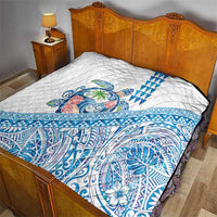 Hawaiian Abstract Sea Turtle Quilt Polynesian Tapa Art and Kakau Tattoo White WaterColor - Polynesian Pride