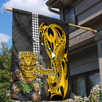 Hawaii Island Garden Flag Hawaiian Warrior and Kakau Symbols Abstract Tattoo LT03 - Polynesian Pride