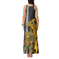 Hawaii Island Tank Maxi Dress Hawaiian Warrior and Kakau Symbols Abstract Tattoo LT03 - Polynesian Pride