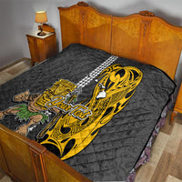 Custom Hawaii Island Quilt Hawaiian Warrior and Kakau Symbols Abstract Tattoo LT03 - Polynesian Pride