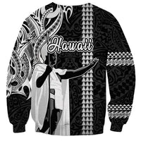 Hawaii Island Sweatshirt Hawaiian King and Kakau Symbols Abstract Shoulder Tattoo LT03 - Polynesian Pride