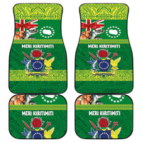 Cook Islands Meri Kiritimiti Car Mats Christmas Turtle - Cooks Islands Emblems and Polynesian Art Pattern