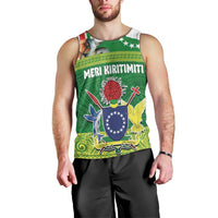Cook Islands Meri Kiritimiti Men Tank Top Christmas Turtle - Cooks Islands Emblems and Polynesian Art Pattern