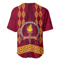 Tonga Beulah College Baseball Jersey Ngatu and Polynesian Pattern LT03 - Polynesian Pride