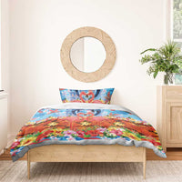 Hawaiian Love-Couple Dolphins and Flamingos Bedding Set - Polynesian Pride