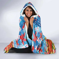 Hawaiian Love-Couple Dolphins and Flamingos Hooded Blanket LT03 - Polynesian Pride