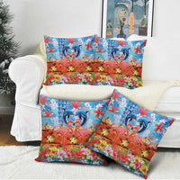 Hawaiian Love-Couple Dolphins and Flamingos Pillow Cover LT03 - Polynesian Pride