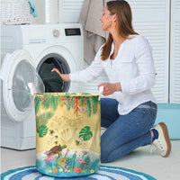 Hawaiian Alohawaii Laundry Basket Tropical Plants and Animals on The Beach LT03 - Polynesian Pride