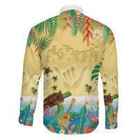 Hawaiian Alohawaii Family Matching Summer Maxi Dress and Hawaiian Shirt Tropical Plants and Animals on The Beach - Polynesian Pride
