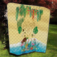 Hawaiian Alohawaii Quilt Tropical Plants and Animals on The Beach LT03 - Polynesian Pride