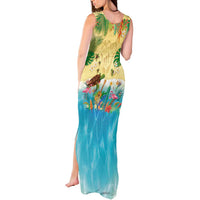 Hawaiian Alohawaii Tank Maxi Dress Tropical Plants and Animals on The Beach LT03 - Polynesian Pride